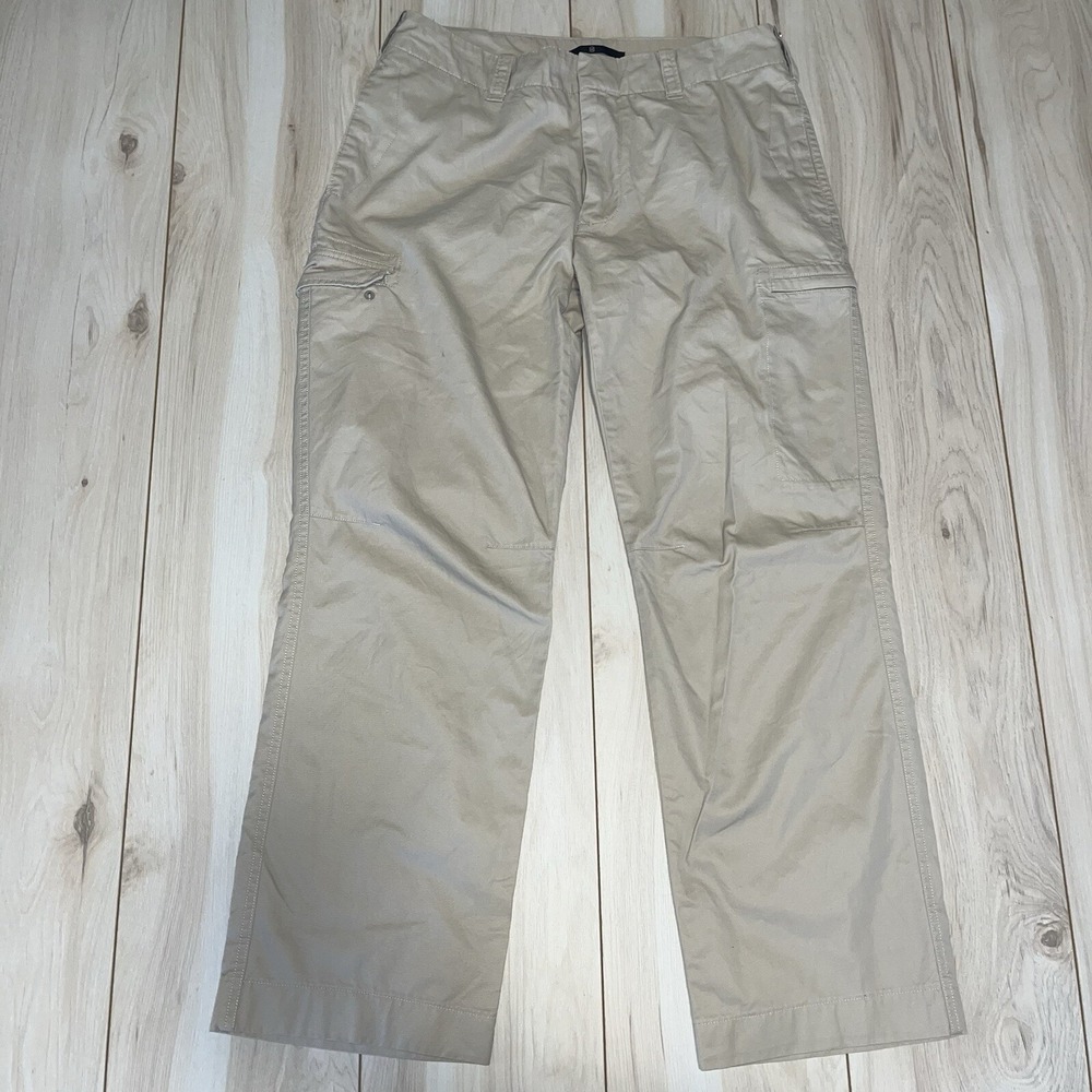 Victorinox Tactical Chino Pants Travel Zip Pockets Beige Stretch Mens Size 32